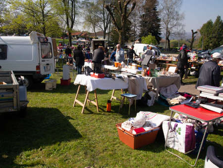 flea market and garage saleのeditorial素材