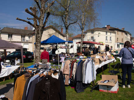 flea market and garage saleのeditorial素材