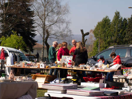 flea market and garage saleのeditorial素材