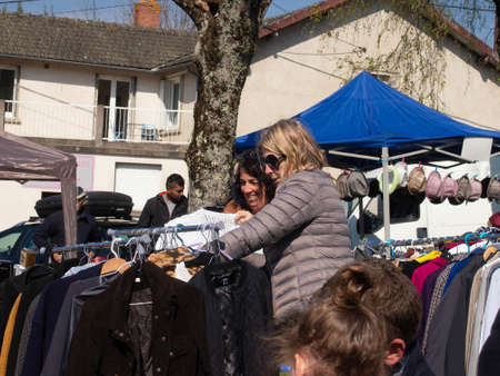 flea market and garage saleのeditorial素材