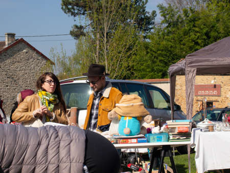 flea market and garage saleのeditorial素材
