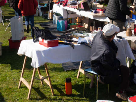 flea market and garage saleのeditorial素材