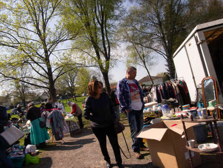 flea market and garage saleのeditorial素材