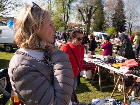 flea market and garage saleのeditorial素材