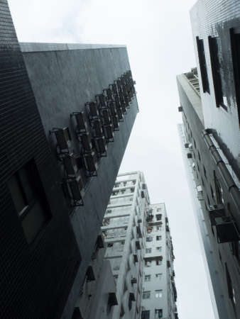 Looking up Hong Kongの写真素材