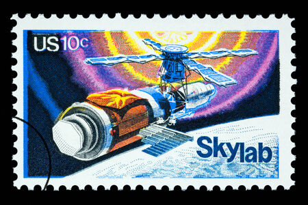 UNITED STATES AMERICA - CIRCA 1970: A postage stamp printed in the USA for Sky Lab, circa 1976
