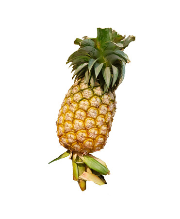 Pineapple on a white isolateの写真素材