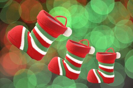 Christmas Lights Abstract Backgroundの写真素材