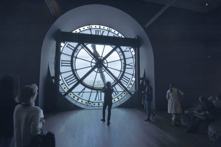 Interior of Museum Orsay in Paris, France Paris, France - June 2,2015:. Daughter to Uppsala University exchange student Family to Europe Travel..のeditorial素材