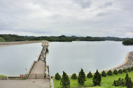 Baoshan reservoir lakeのeditorial素材
