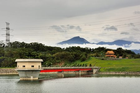 Baoshan reservoir lakeのeditorial素材