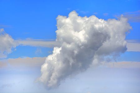 Clouds in the blue sky for background