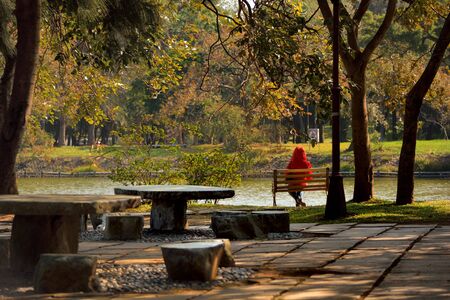 Tsinghua University campus landscape in the Hsinchu, Taiwan Photo taken on: Dec 24,2016のeditorial素材