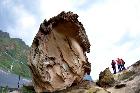 Rock seaside, Keelung county, taiwan province.Photo taken on: JANUARY 22,2017の写真素材