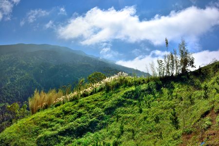 Mountains and cloudsの写真素材