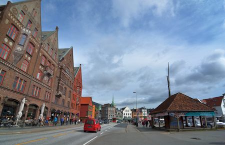 Old town of Bergen, Norway.Norway.Travel to Norway, photoshutter to Old town of Bergen.Photo taken on: June 9,2015のeditorial素材
