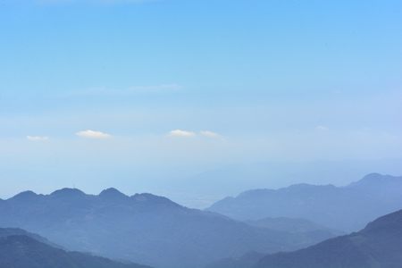Mountains and clouds in the Hsinchu, Taiwan.の写真素材