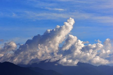Mountains and clouds in the Hsinchu, Taiwan.の写真素材