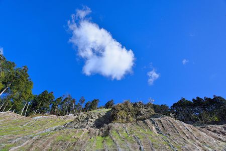 Mountains and clouds in the Hsinchu, Taiwan.の写真素材