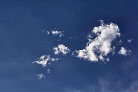 Clouds in the blue sky for backgroundの写真素材