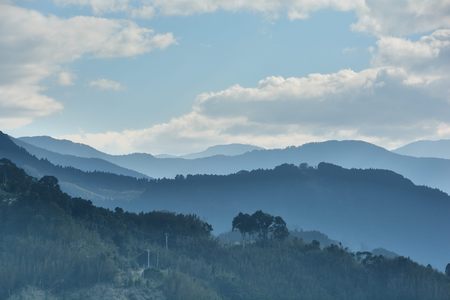 Mountains and clouds in the Hsinchu, Taiwan.の写真素材
