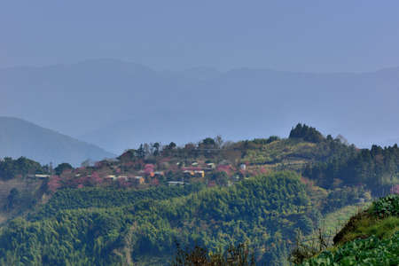Mountain landscape-Mountain View Resort in the Hsinchu,Taiwan.の写真素材