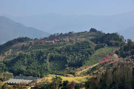 Mountain landscape-Mountain View Resort in the Hsinchu,Taiwan.の写真素材