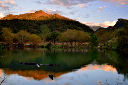 Mountain landscape View Resort. in the Hsinchu,Taiwan.の写真素材