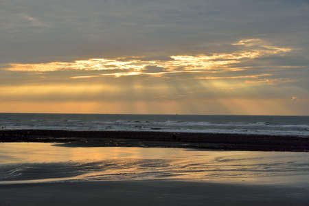 The seaside scenery and humanities are in Baishatun, Taiwan.の写真素材