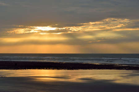 The seaside scenery and humanities are in Baishatun, Taiwan.の写真素材