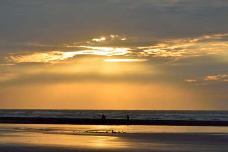 The seaside scenery and humanities are in Baishatun, Taiwan.の写真素材