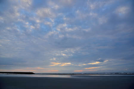 The seaside scenery and humanities are in Baishatun, Taiwan.の写真素材
