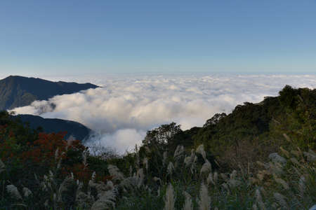Mountain mist and clouds in the Hsinchu,Taiwan.の写真素材