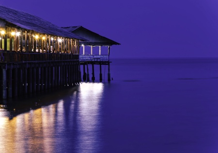 the recreational relax is water side in thailandの写真素材