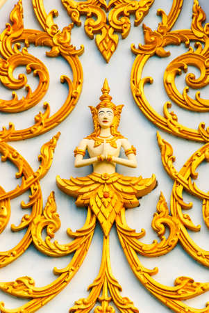 the work carves the design and image angel art Thaiのeditorial素材