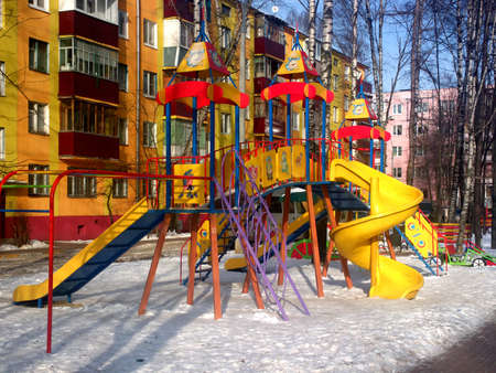 Playground winterの写真素材