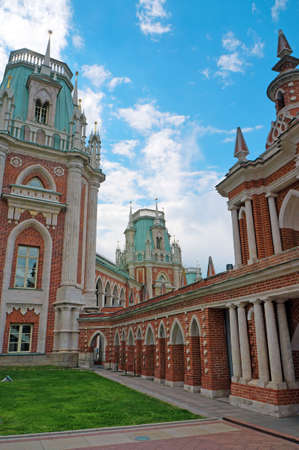 Tower of the royal palace in Tsaritsyno in Moscowのeditorial素材
