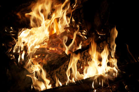Campfire close-up