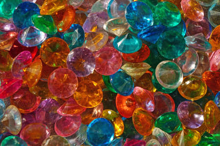 Colored Crystal Rhinestones close up as backgroundの写真素材
