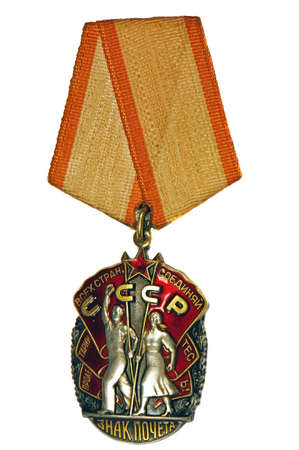 Order of the Badge of Honour on a white backgroundのeditorial素材