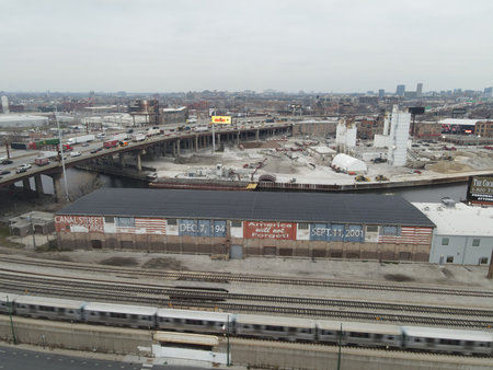 Aerial Views of Chicago Skylineのeditorial素材