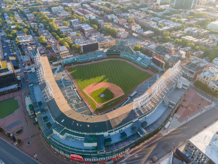 Aerial Views of Chicago Skylineのeditorial素材