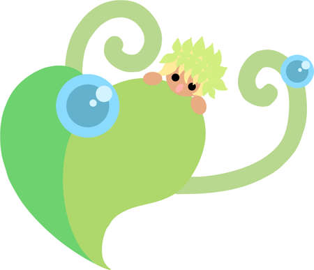 The fairy of a young leave symbolizing environment and nature のイラスト素材