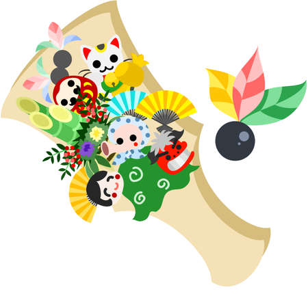 The illustration which is usable in the letter of New Year's greetings Battledoreのイラスト素材