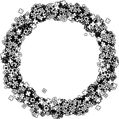 A beautiful wreath of small flowersのイラスト素材