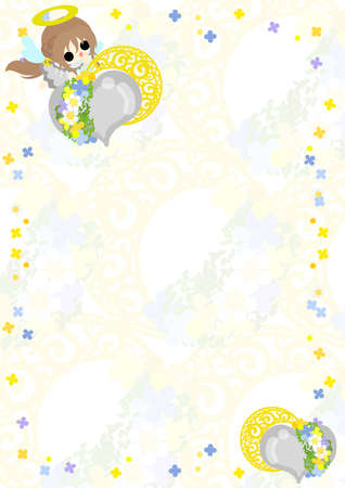 Stylish message reflecting the image of angelのイラスト素材