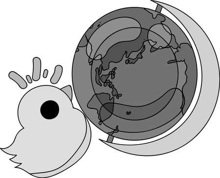 My original illustration of cute chickのイラスト素材