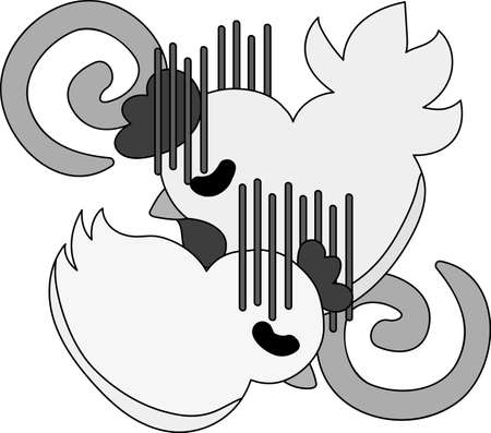 My original illustration of cute domestic fowl and chickのイラスト素材