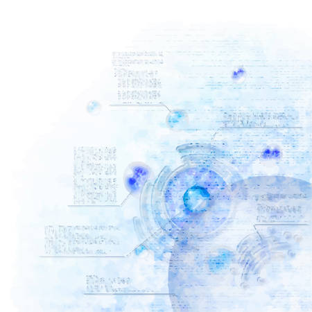 The illustration which imaged cyber spaceのイラスト素材