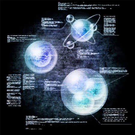 The illustration which imaged cyber spaceのイラスト素材